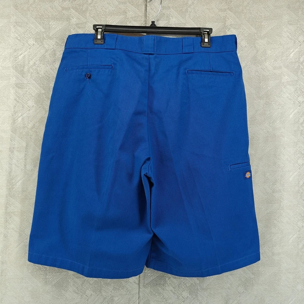 Dickies Loose Fit Shorts Men 42 Blue Flat Front Workwear Casual Skate Streetwear